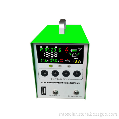 solar power system with LCD screen